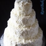 Buttercream Roses with LoveBirds Cake Topper