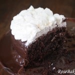 Chocolate Cake with Ganache and Fresh Whipped Cream
