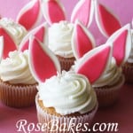 Easter Bunny Cupcakes on Pink