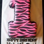 Hot Pink Zebra Stripes 1 Cake