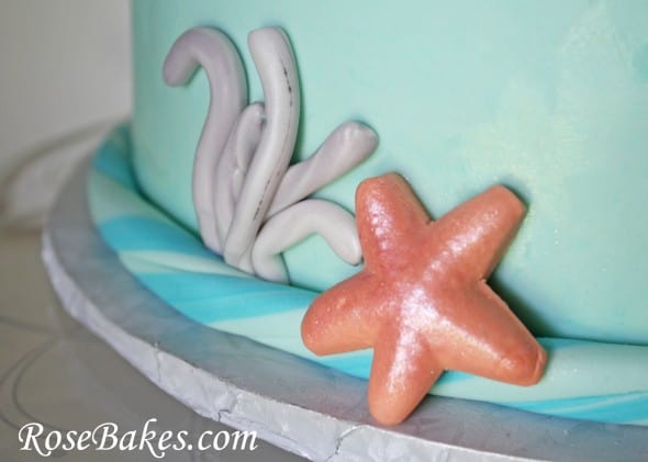 Starfish on Under the Sea Mermaid Cake