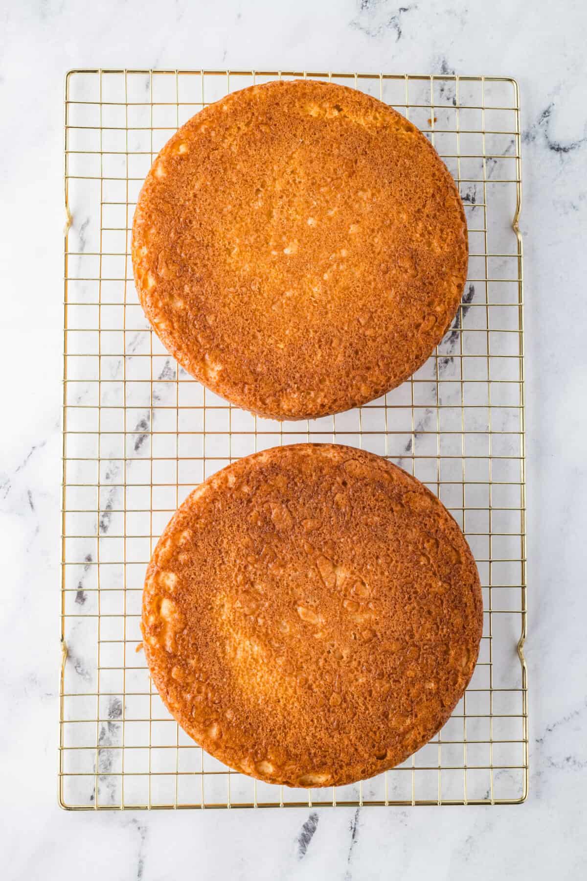 cakes cooling on a wire rack
