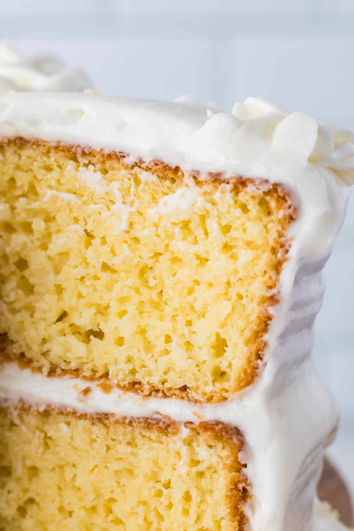 slice of vanilla wedding cake