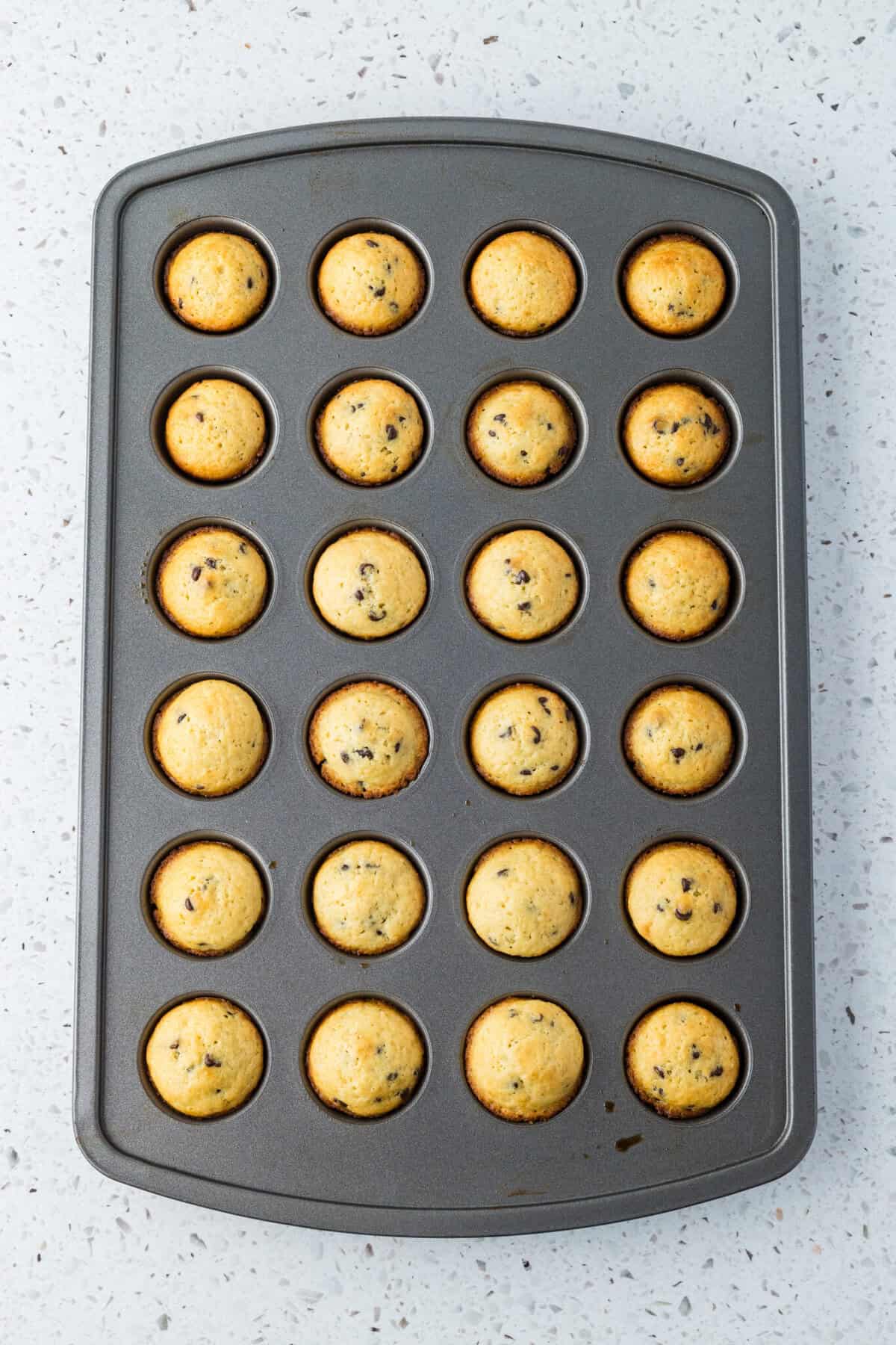 baked mini chocolate chip muffins
