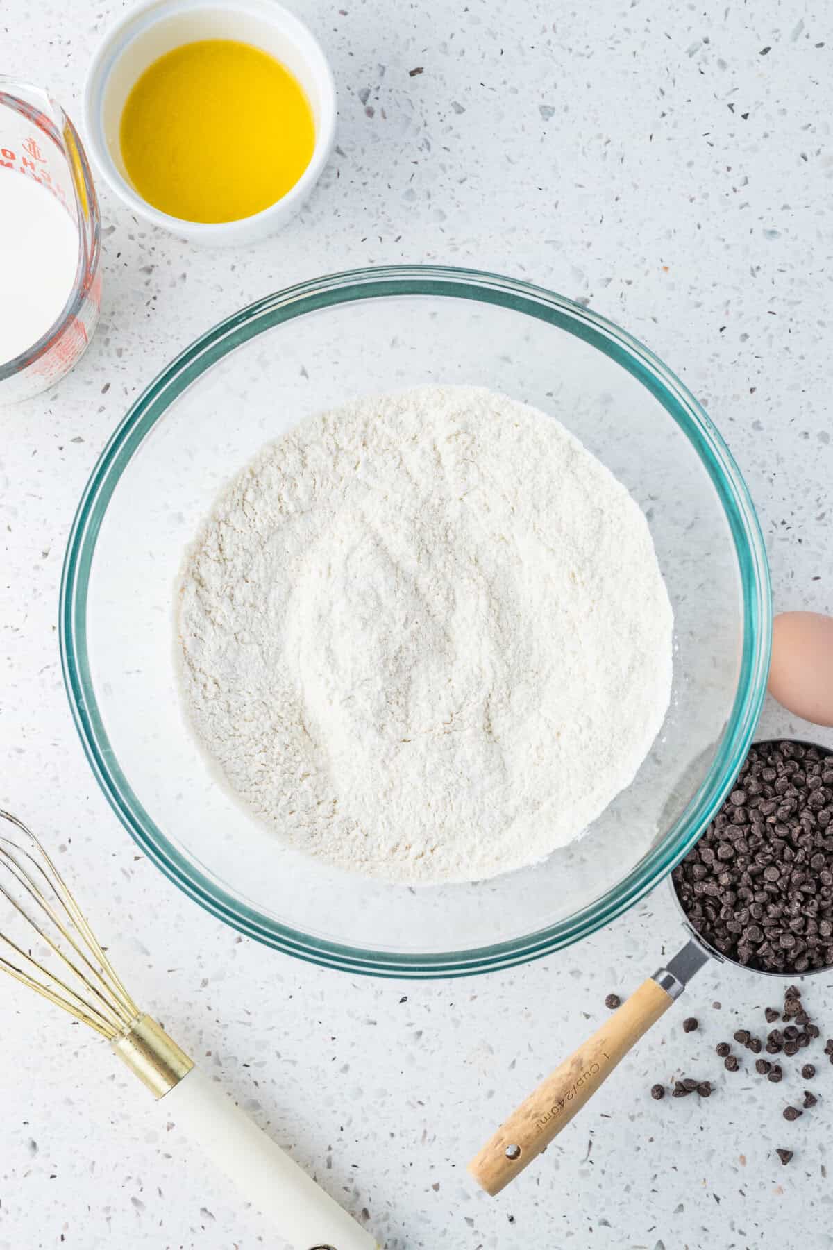dry ingredients mixed up