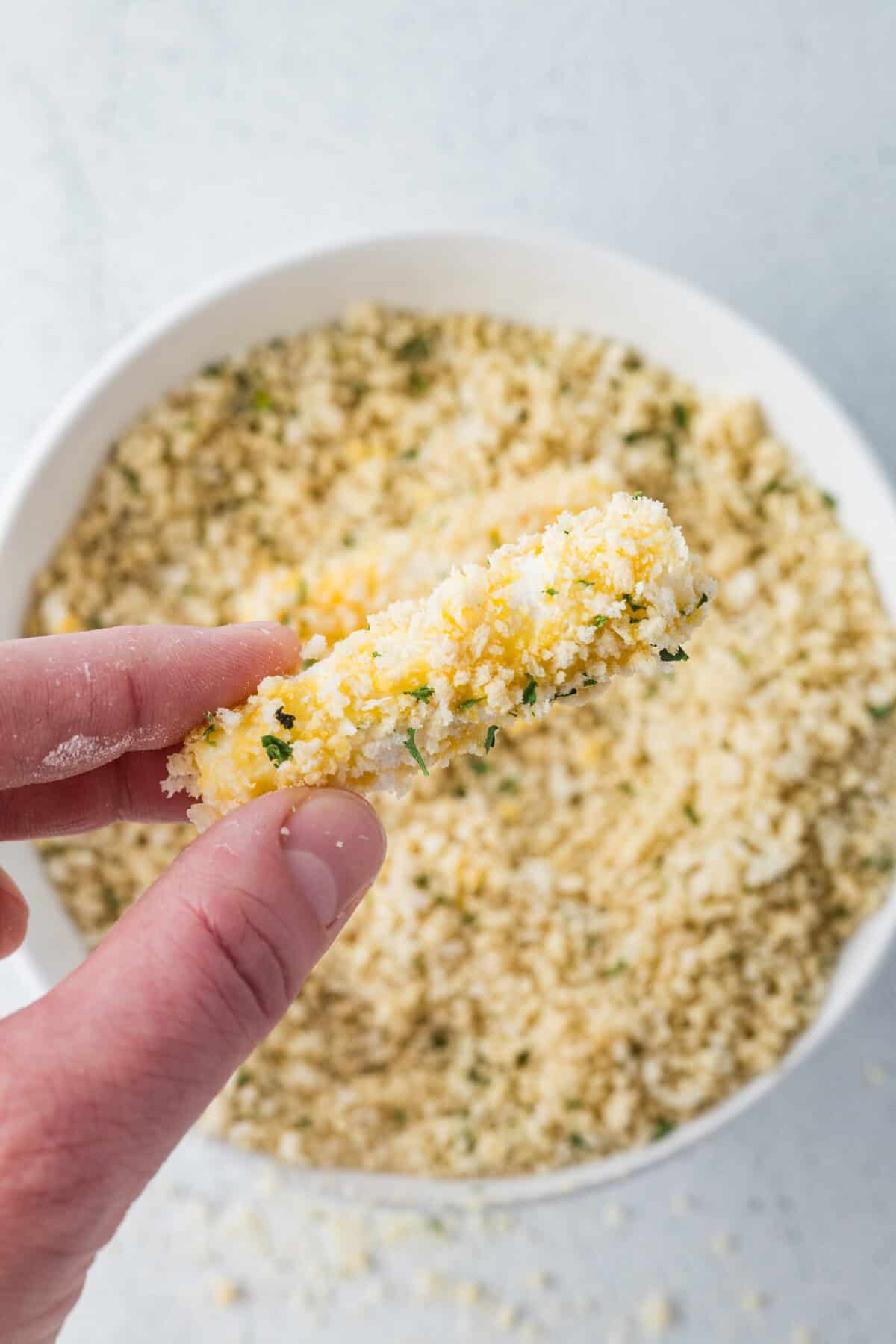 cheese stick dipped in panko