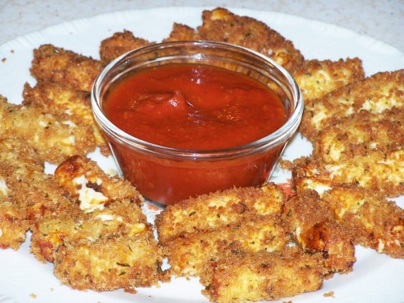 Panko Fried Mozzarella Close
