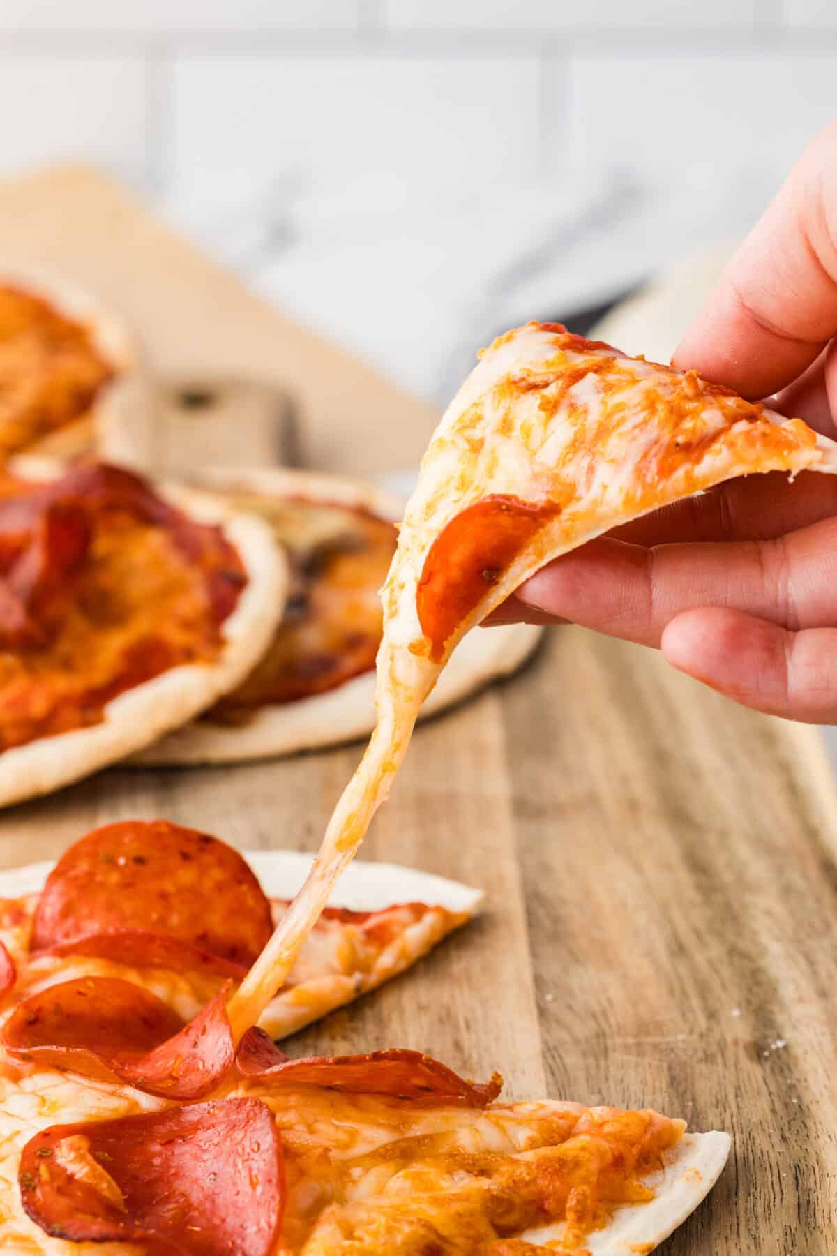 sliced air fryer pizza