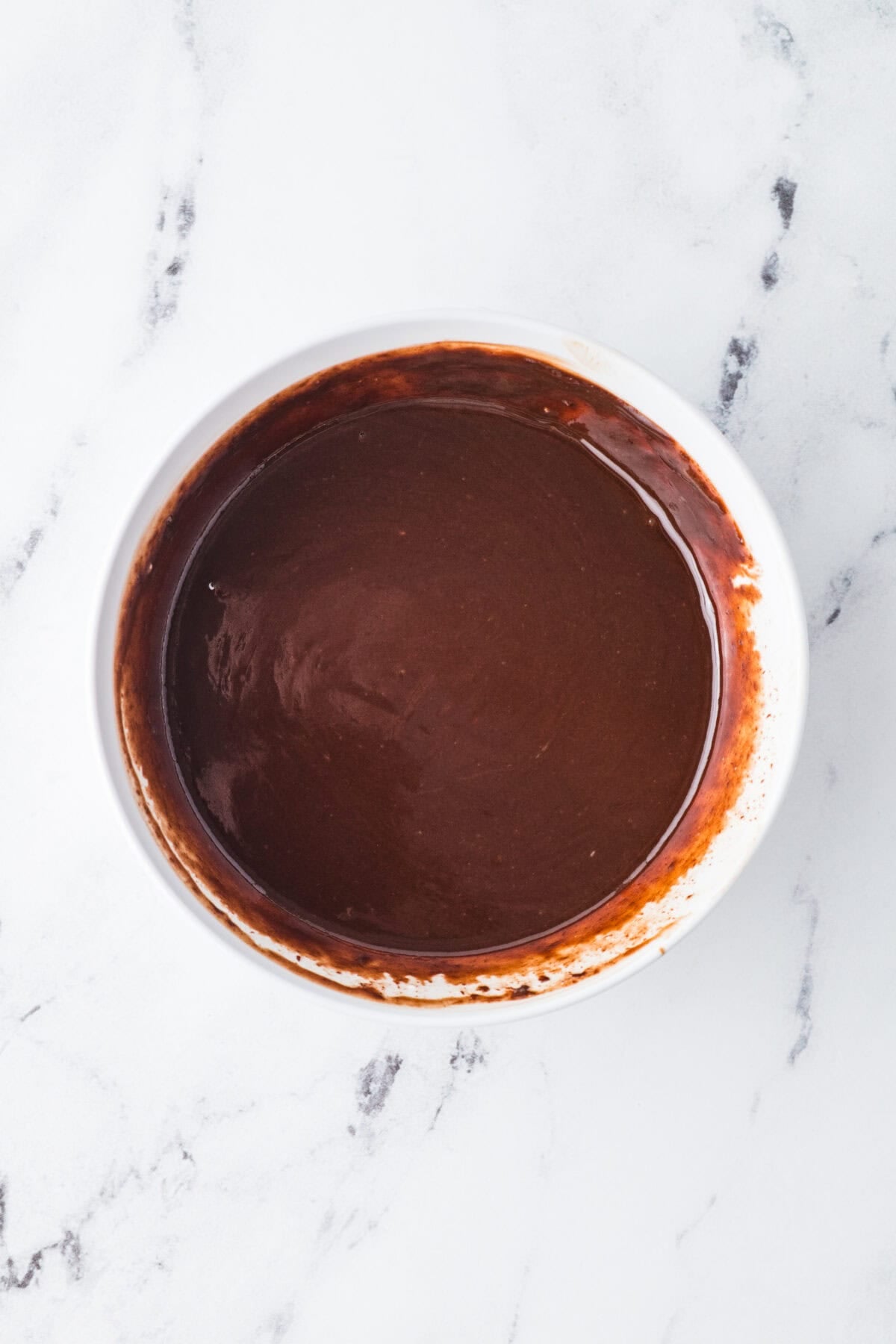 ganache in a white bowl