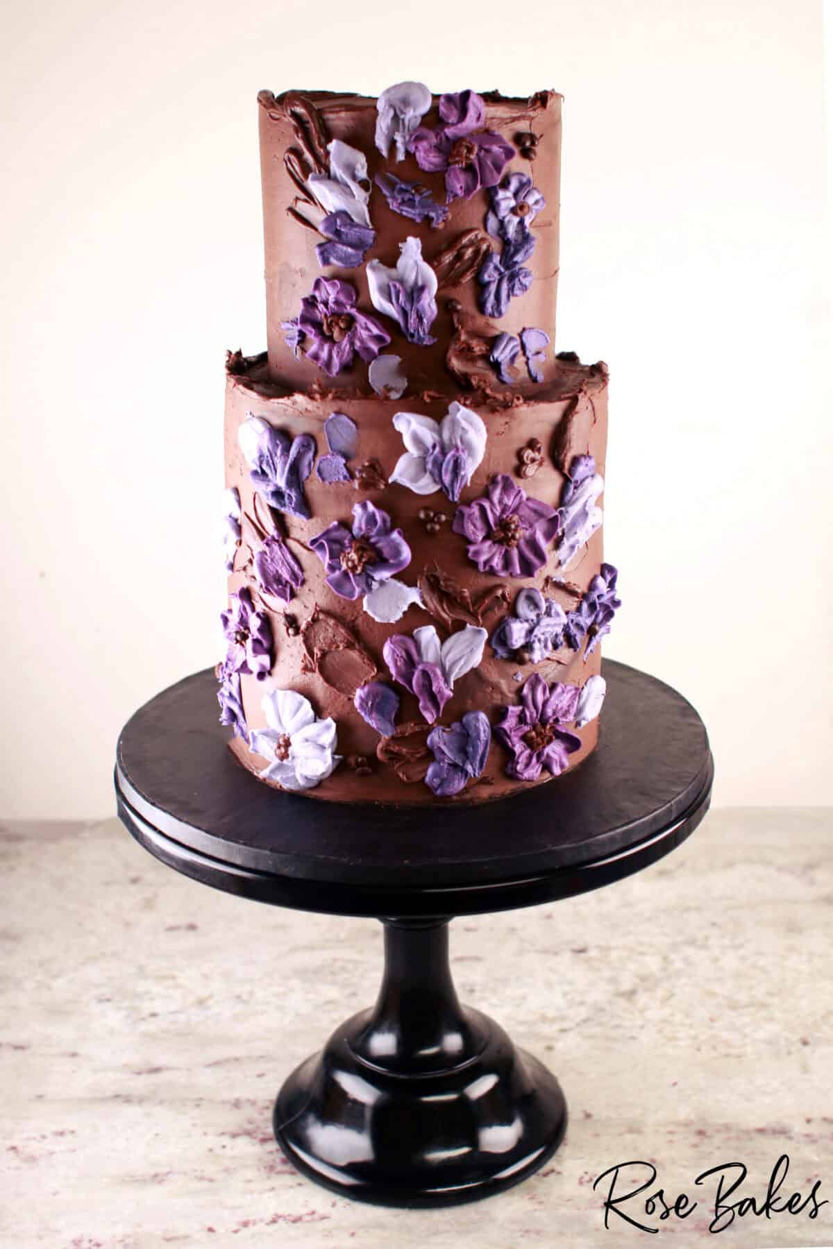 chocolate ganache covered cake