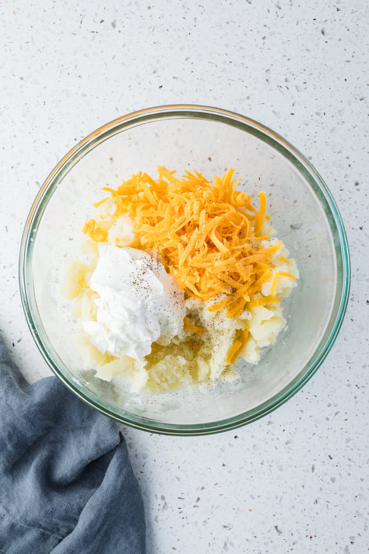 mashed potato filling in bowl