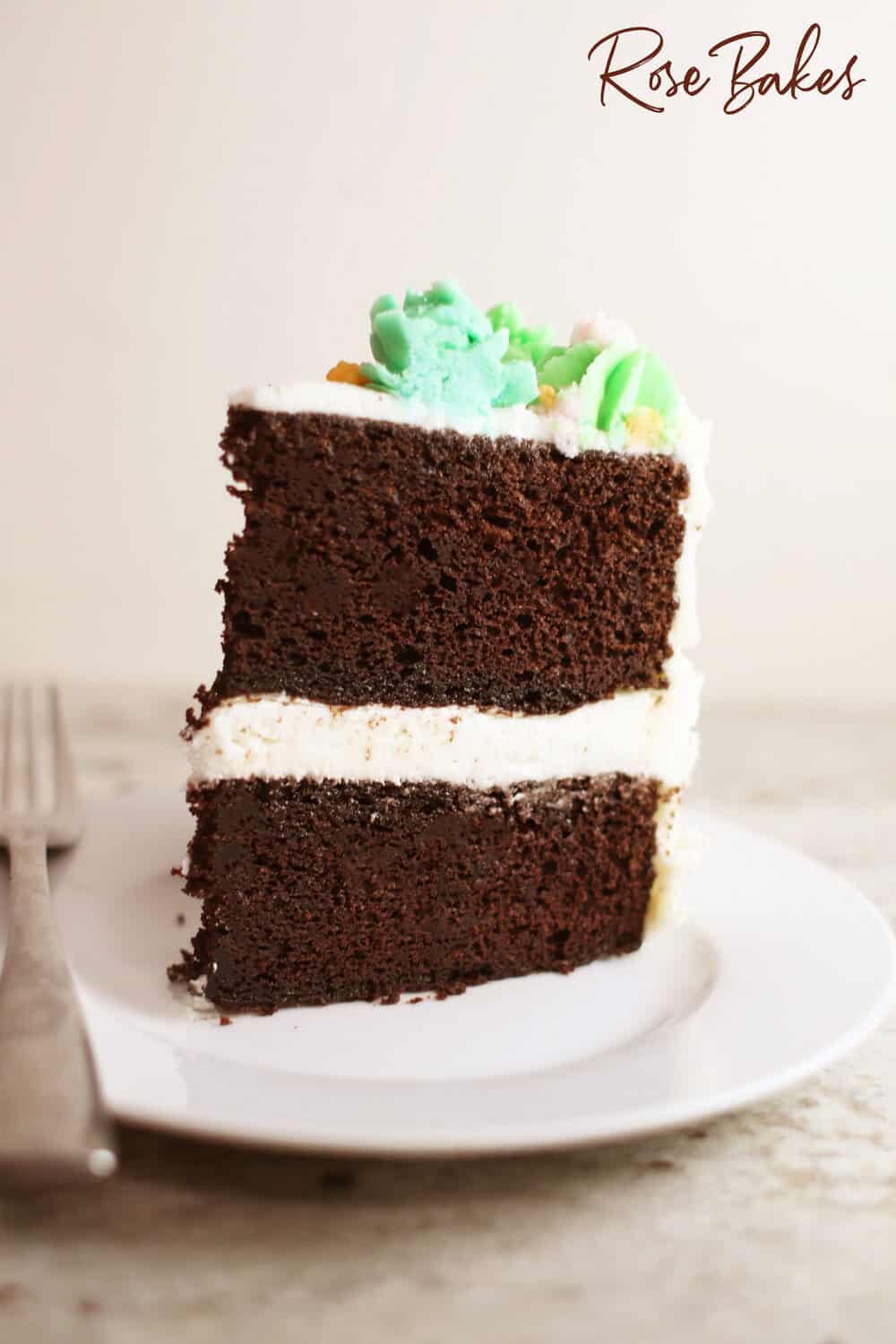 slice of chocolate cake