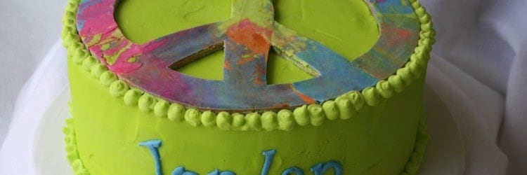Peace Sign TieDyed Birthday Cake With Tutorial Stunning Peace Sign Cake Decorations Peace Sign TieDyed Birthday Cake With Tutorial Stunning Peace Sign Cake Decorations