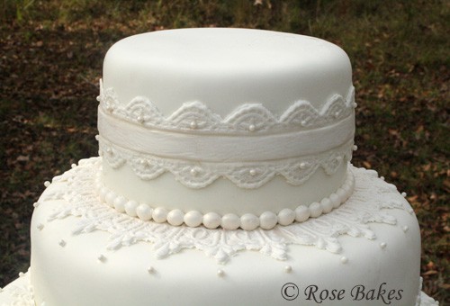 Kristen Lace Wedding Cake Top Tier Copyright Rose Bakes Kristen Lace Wedding Cake Top Tier Copyright