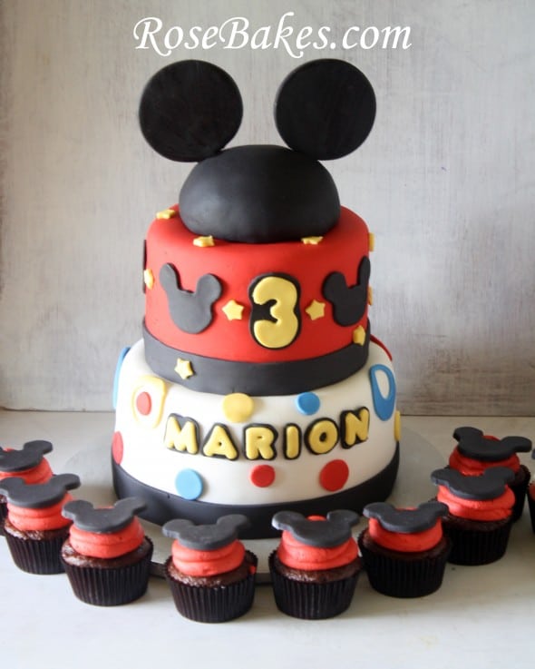 Mickey Mouse Cake Ideas Rose Bakes
