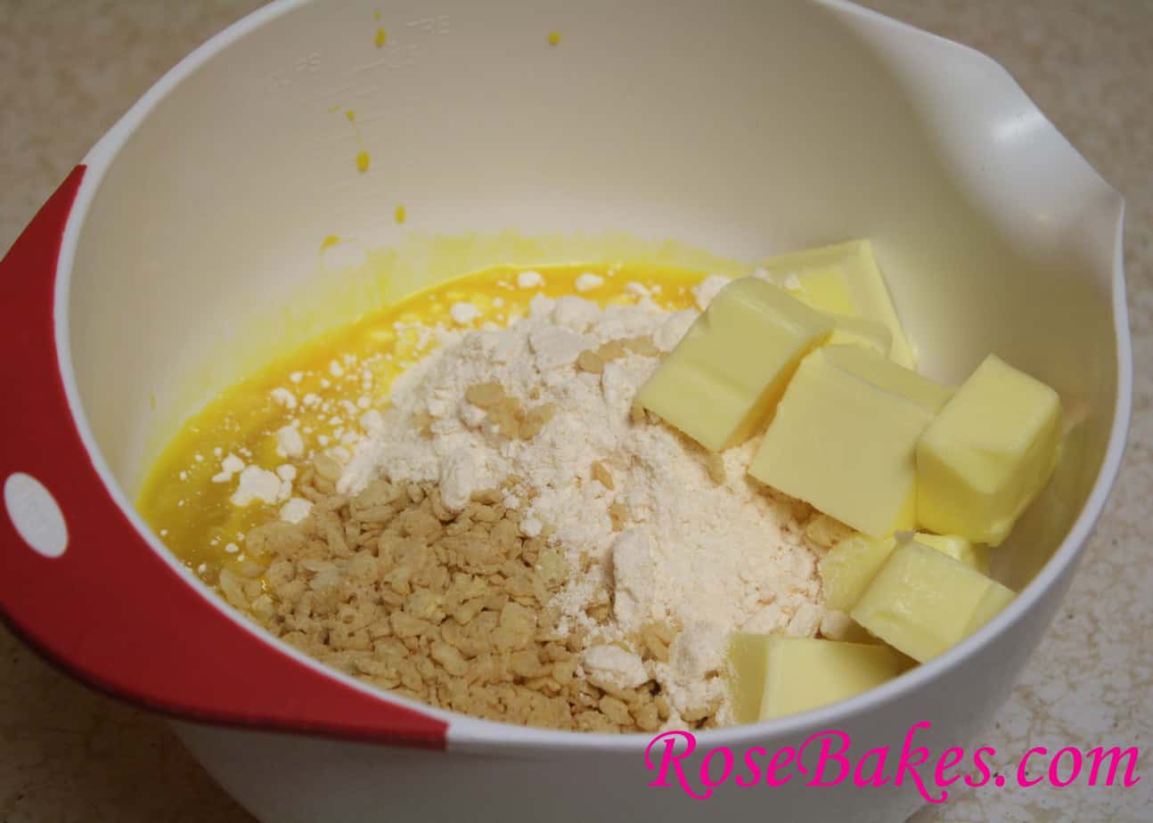 All of the ingredients dumped into a large bowl