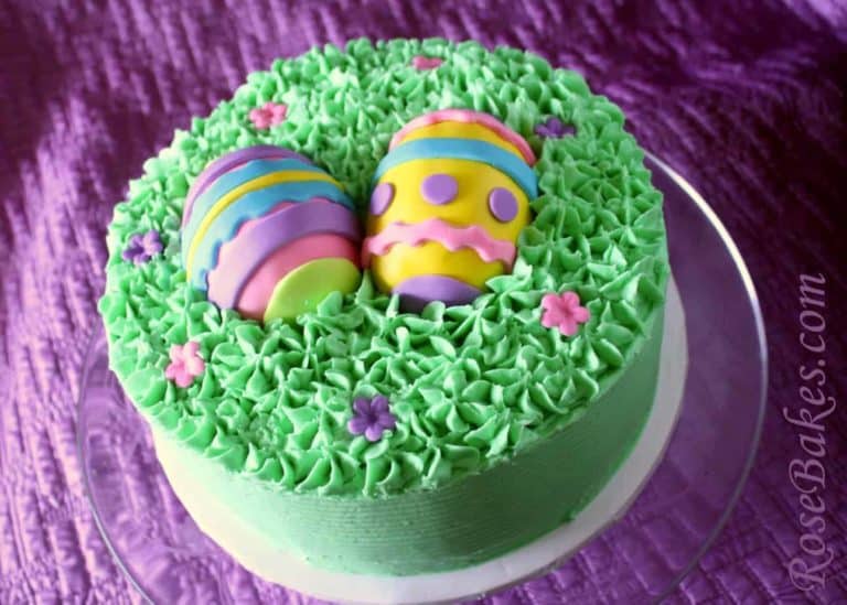 Easter Eggs in the Grass Cake