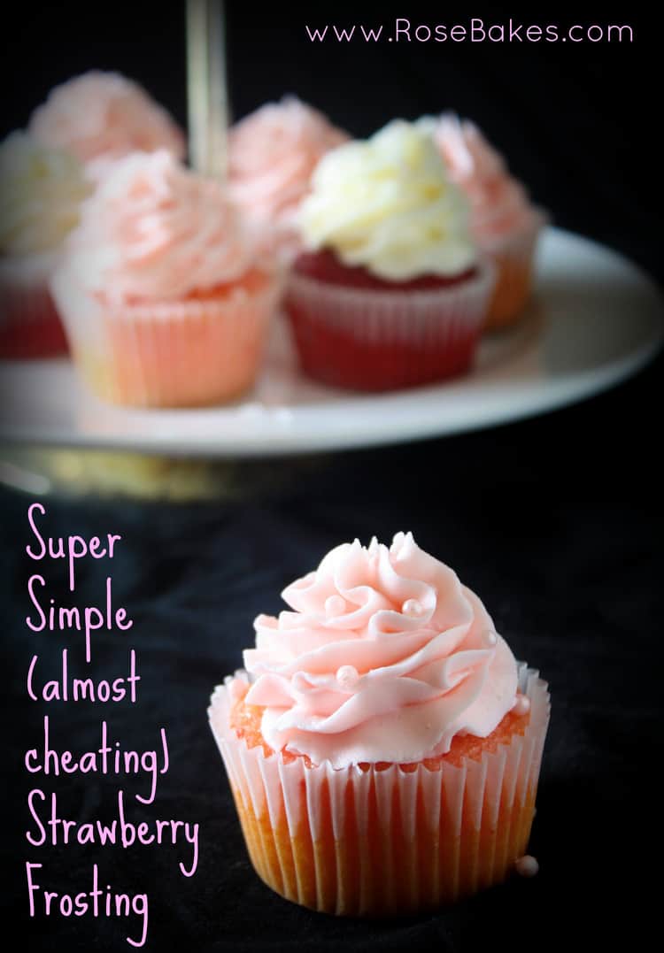 Super Simple (almost cheating) Strawberry Frosting