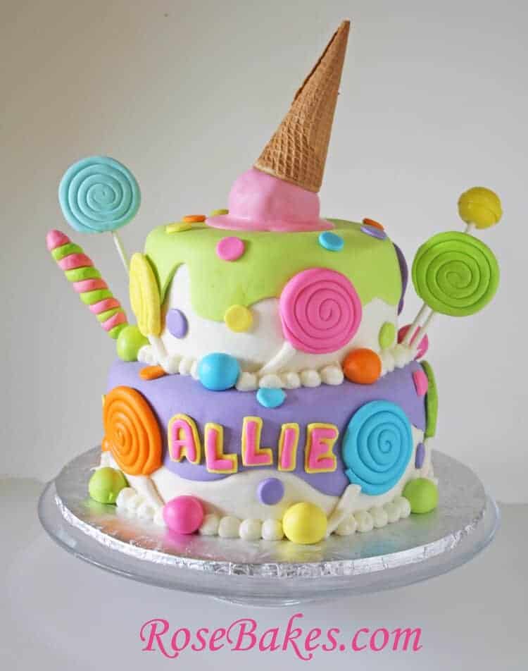 Lollipops Ice Cream Candyland Cake