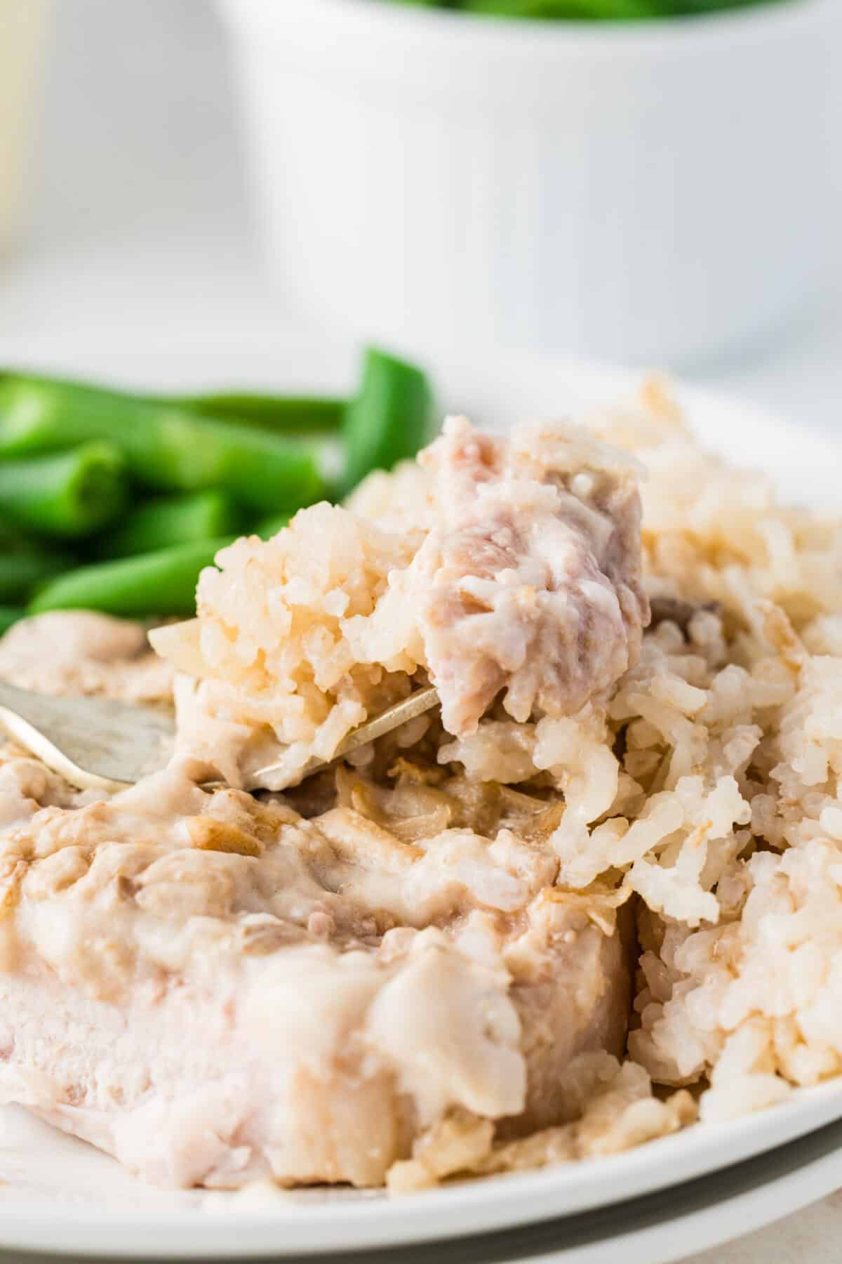 pork chops and rice