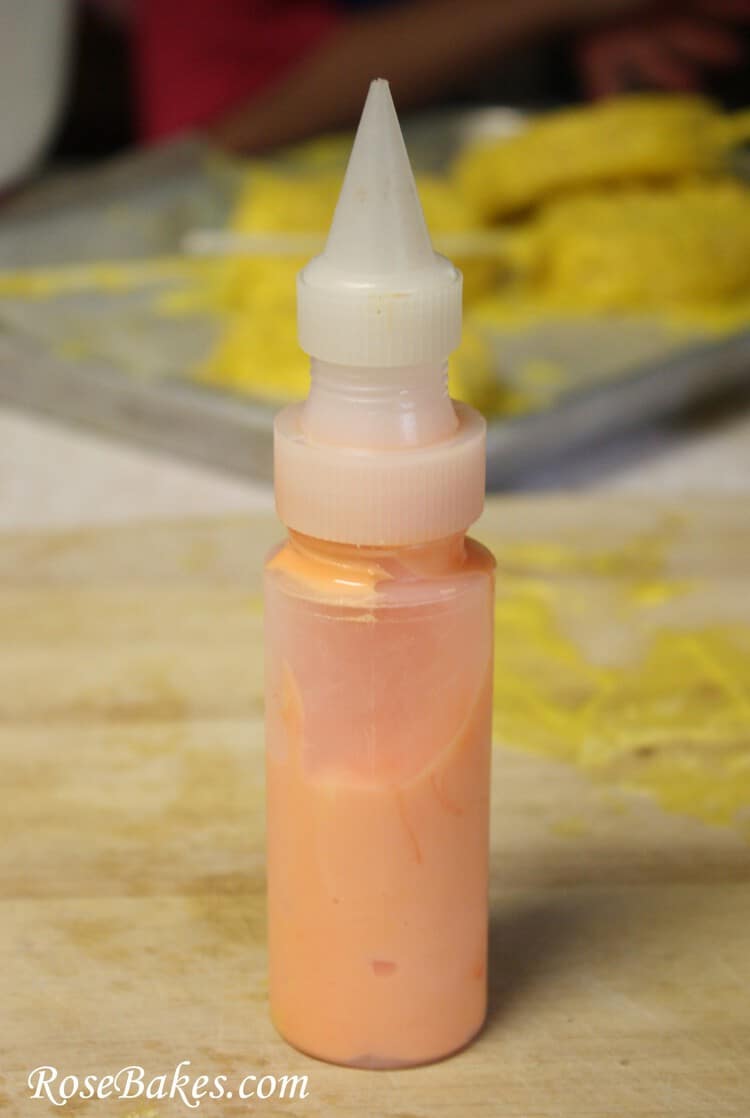 Squirt Bottle with Frosting Tip Top Rose Bakes