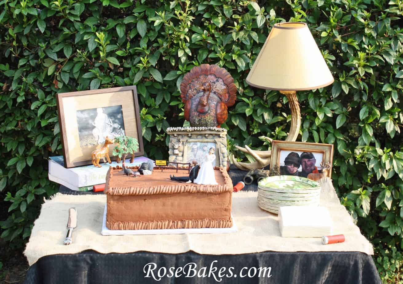 Love of Hunting Chocolate Strawberry Grooms Cake