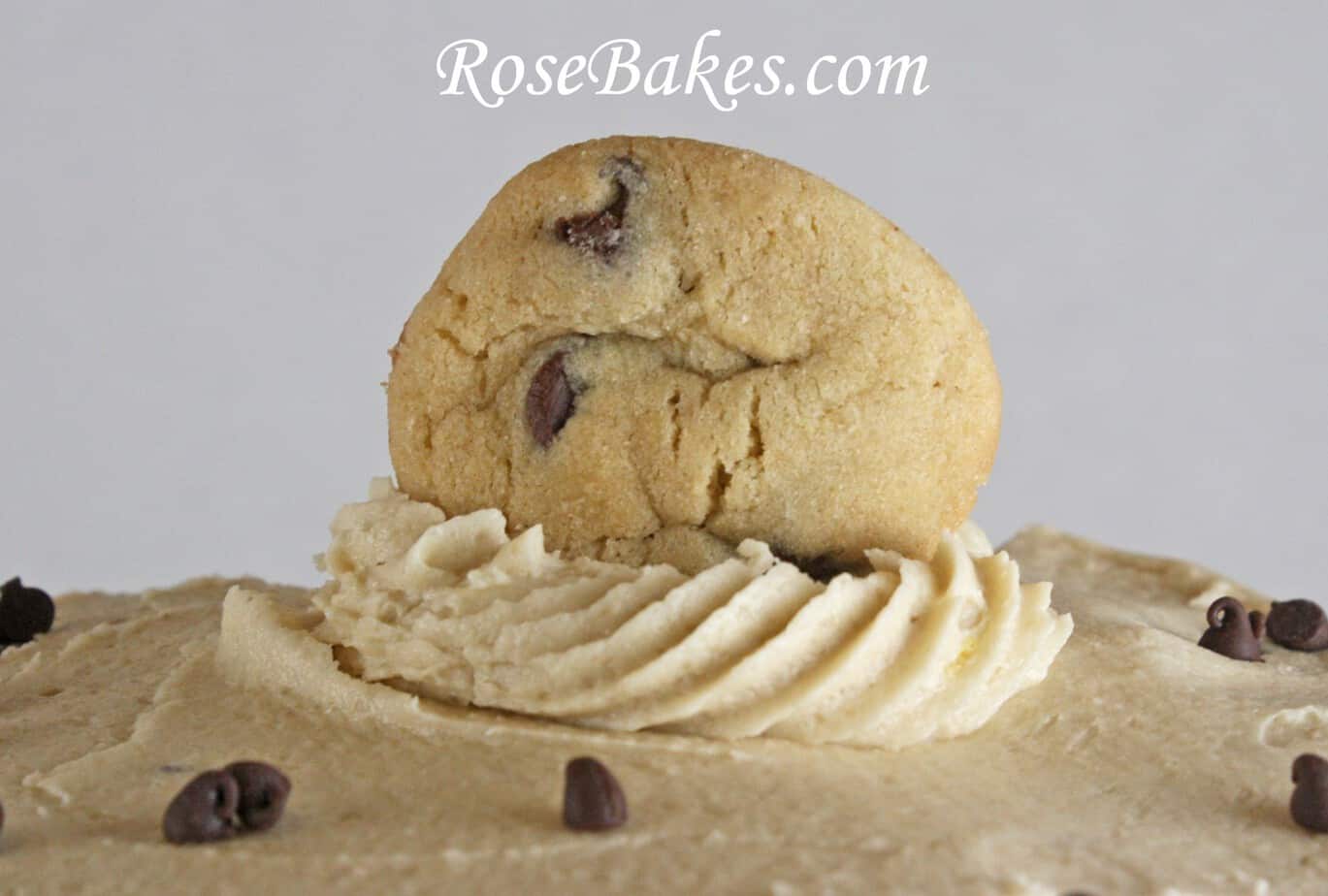 Cookie on Chocolate Chip Cookie Dough Cake