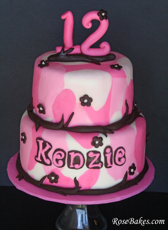 Girly Camo Birthday Cakes Girly Camo Birthday Cakes