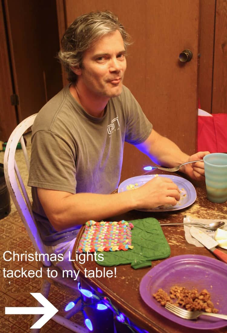 Christmas Lights on the Table