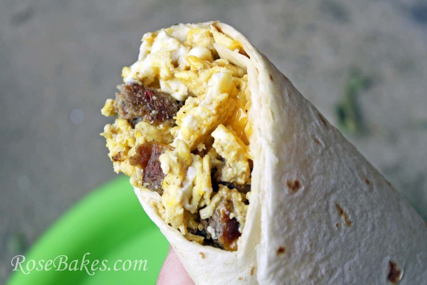 Sausage & Egg RollUps Rose Bakes