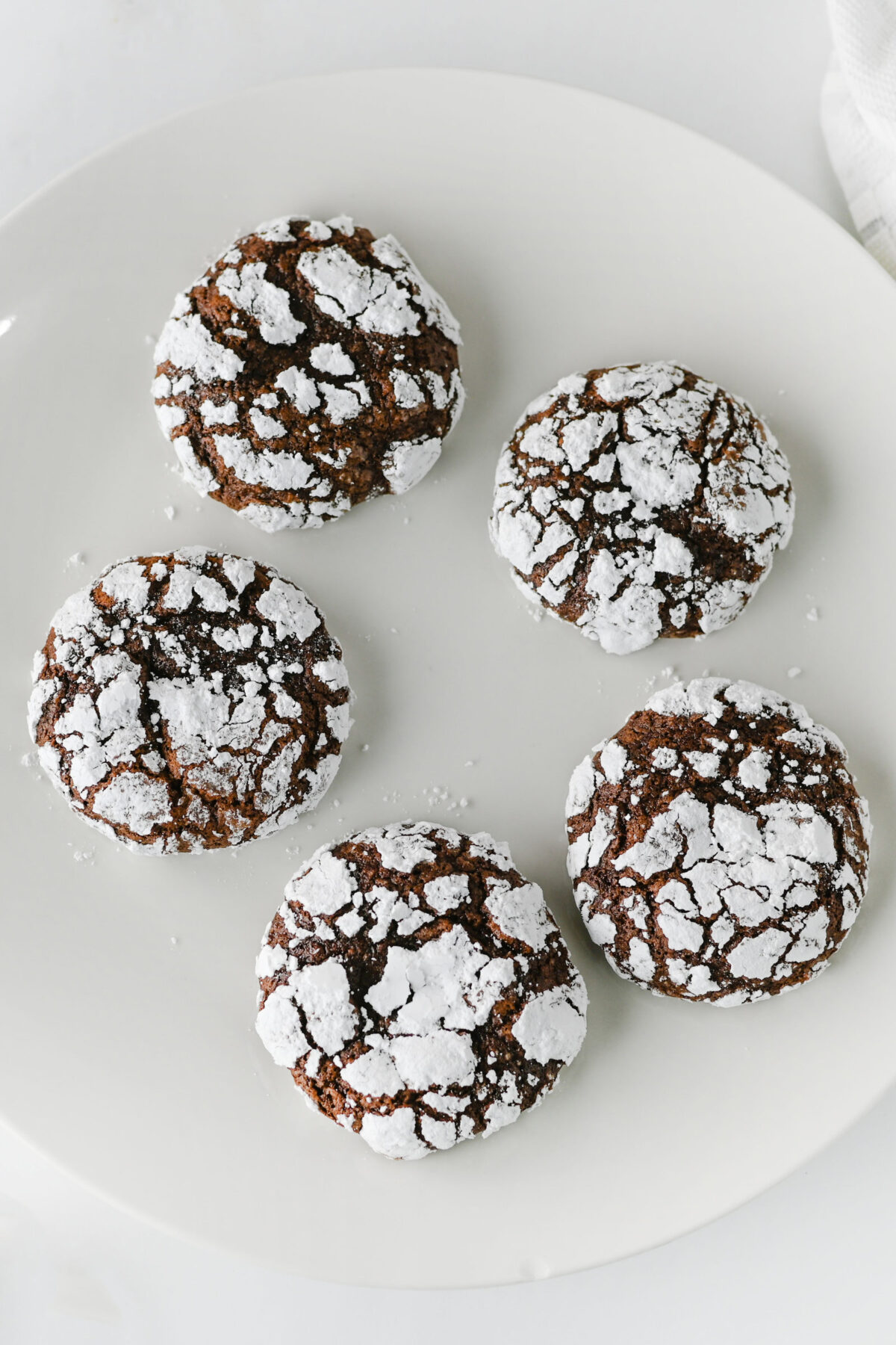 cooled chocolate crackle cookies