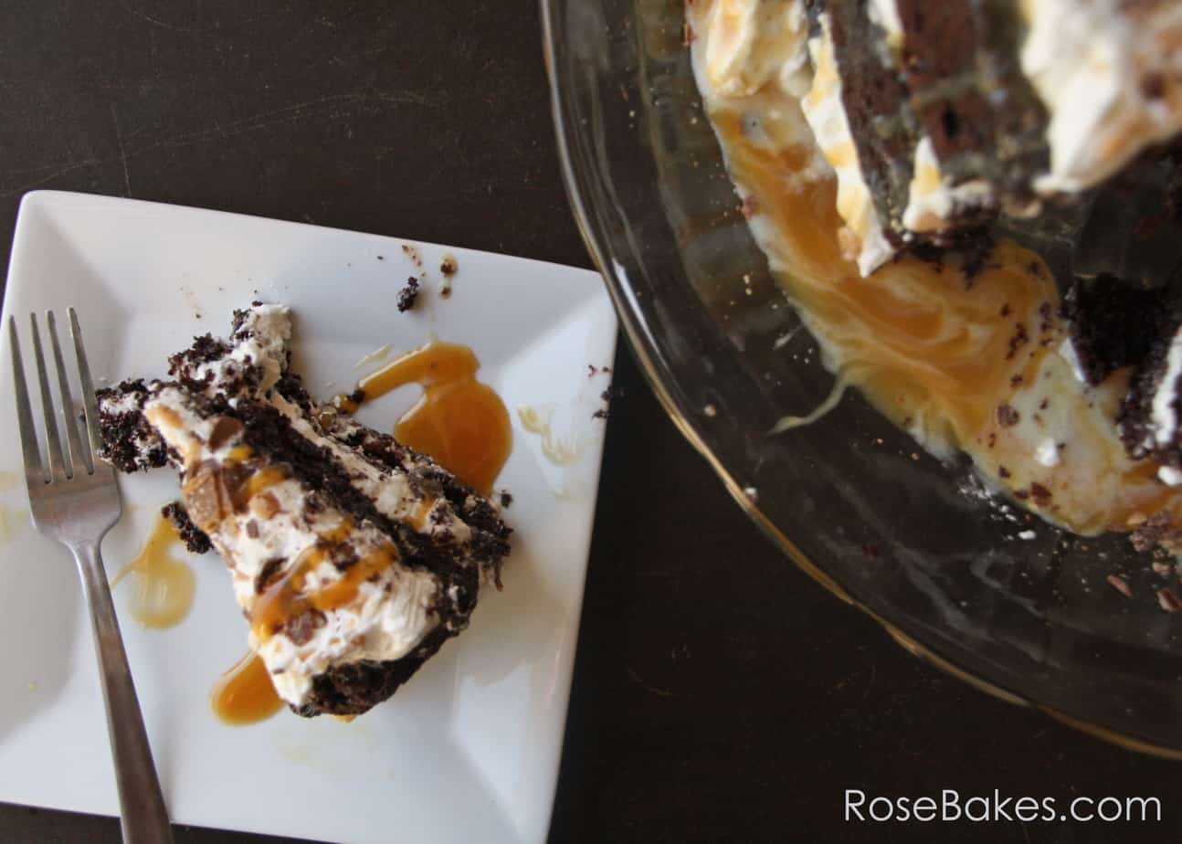 Heath Bar Layer Cake Sliced