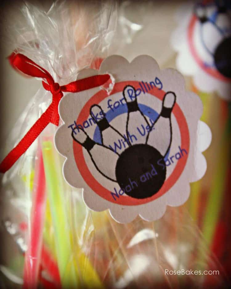 Bowling Party Favor Tag
