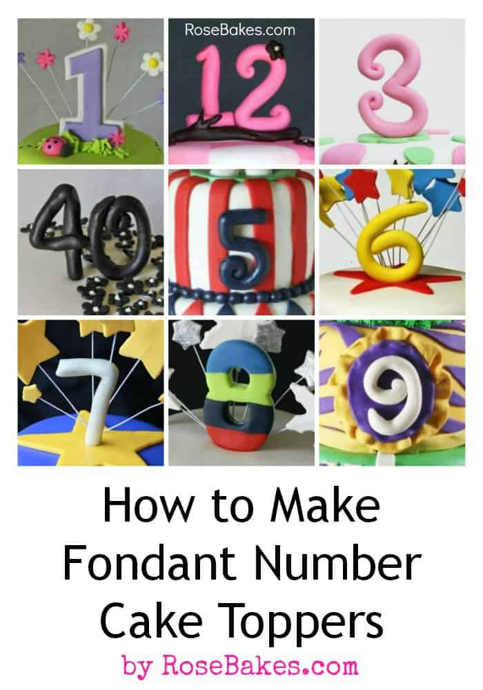How to Make Fondant Number Cake Toppers