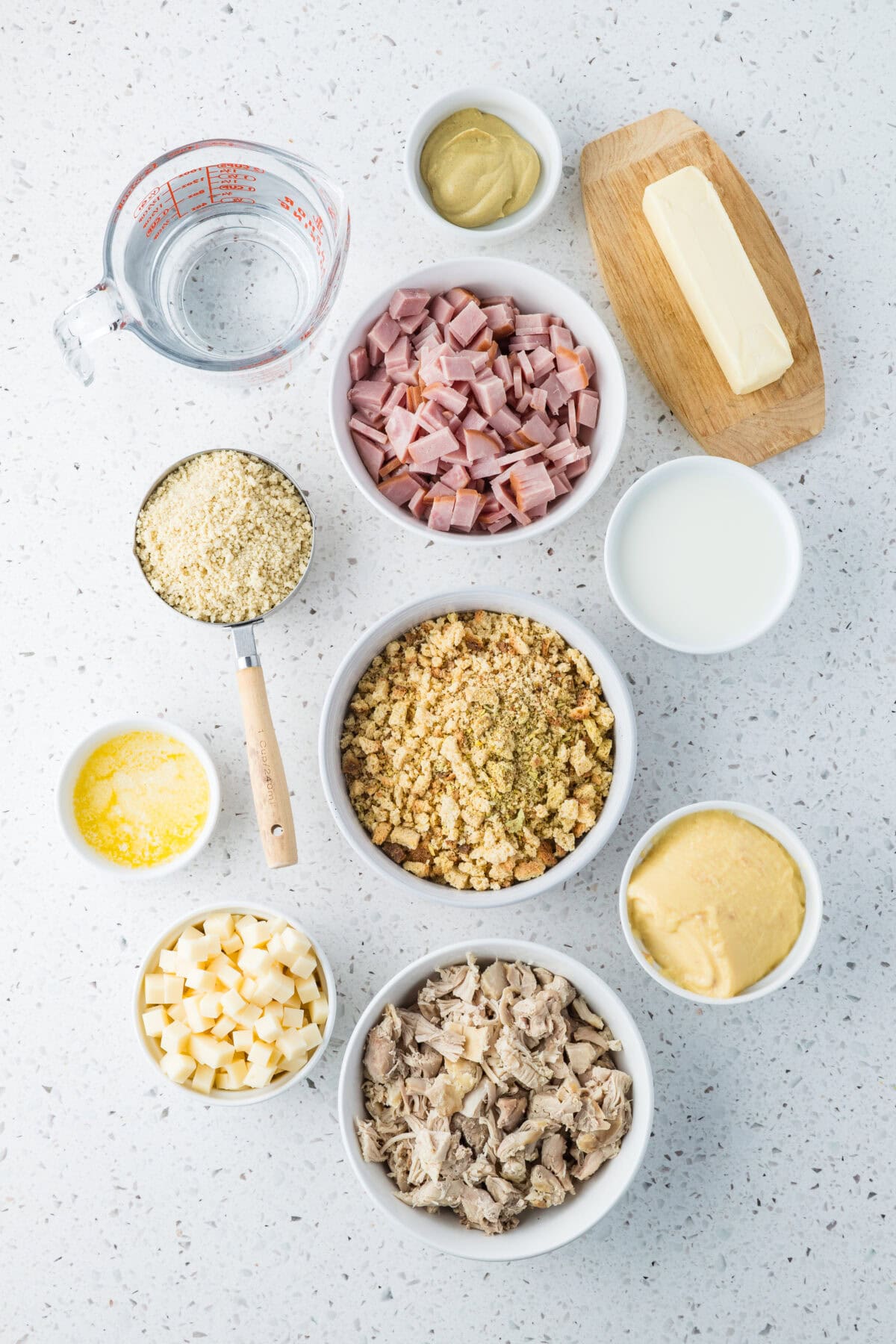 ingredients for chicken cordon bleu casserole