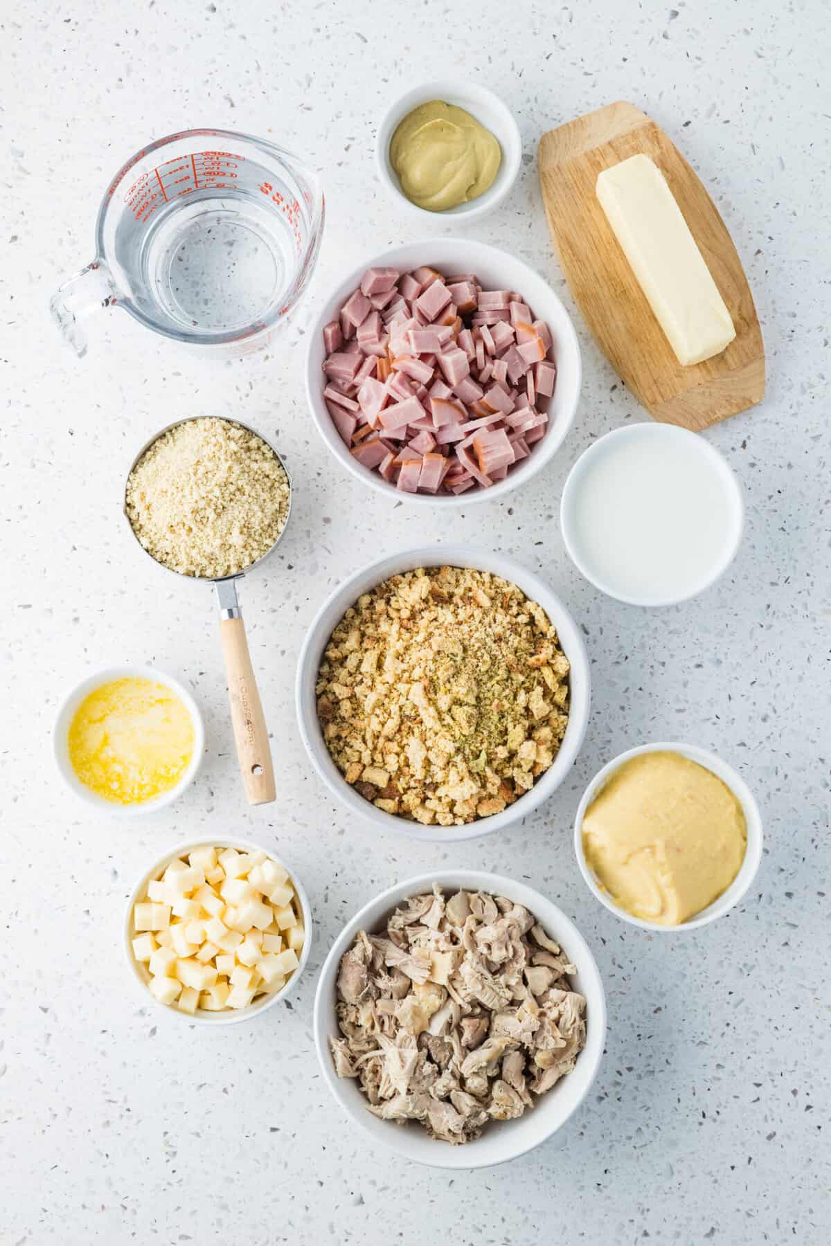 ingredients for chicken cordon bleu casserole