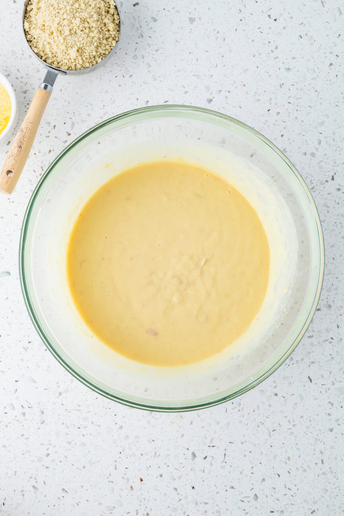 sauce mixed up for chicken cordon bleu casserole