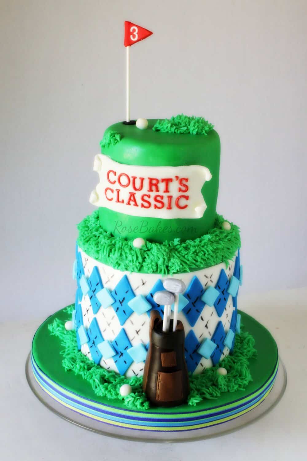 classic golf 1st birthday cake