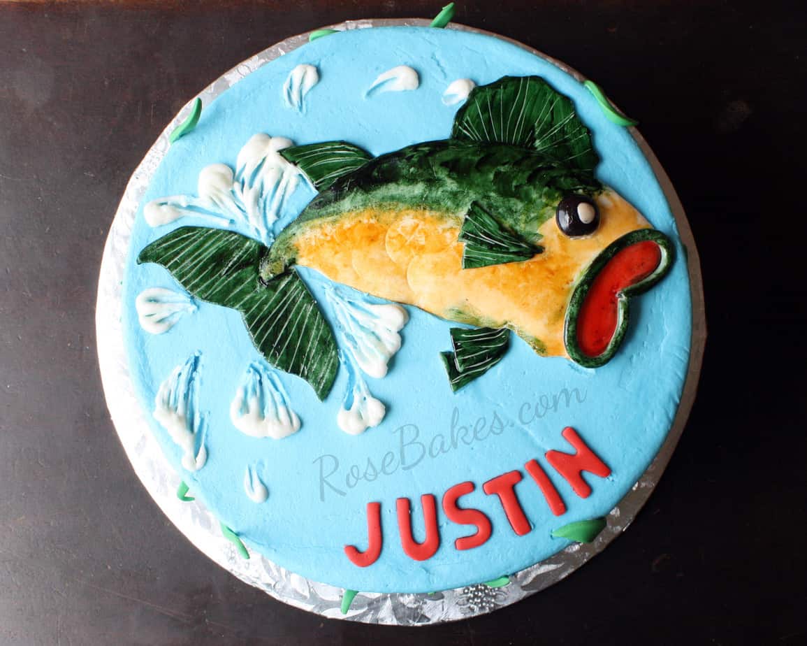 Bass Fish on Cake