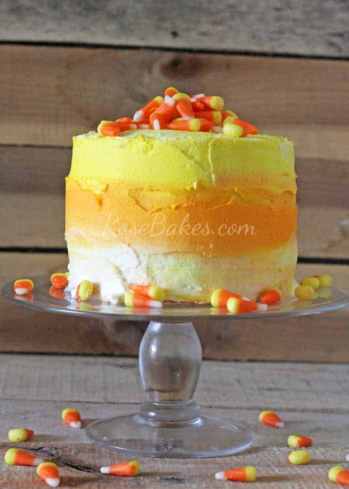 How to Make an Easy Ombre Candy Corn Cake