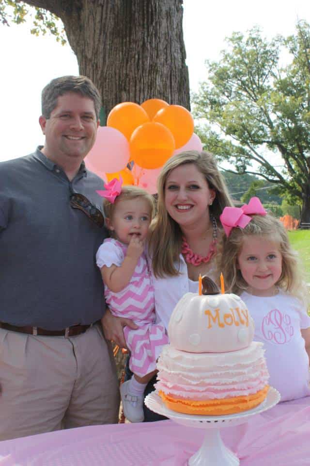 Molly's Family with the cake