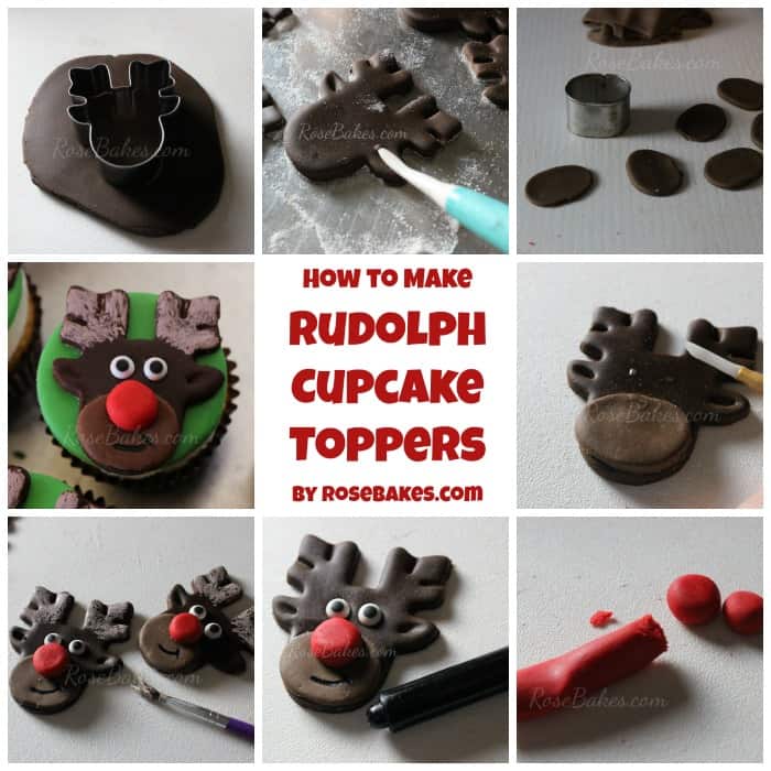 How to Make Rudolph Cupcake Toppers