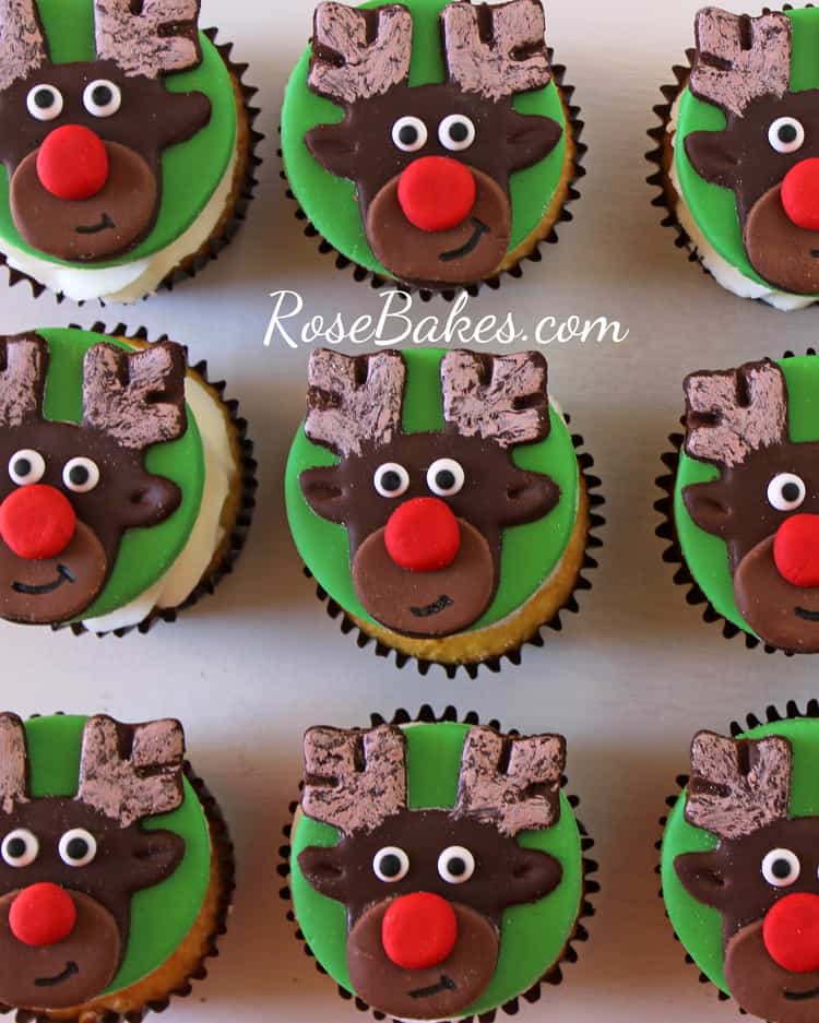 Rudolph the Red-Nosed Reindeer Cupcake Toppers