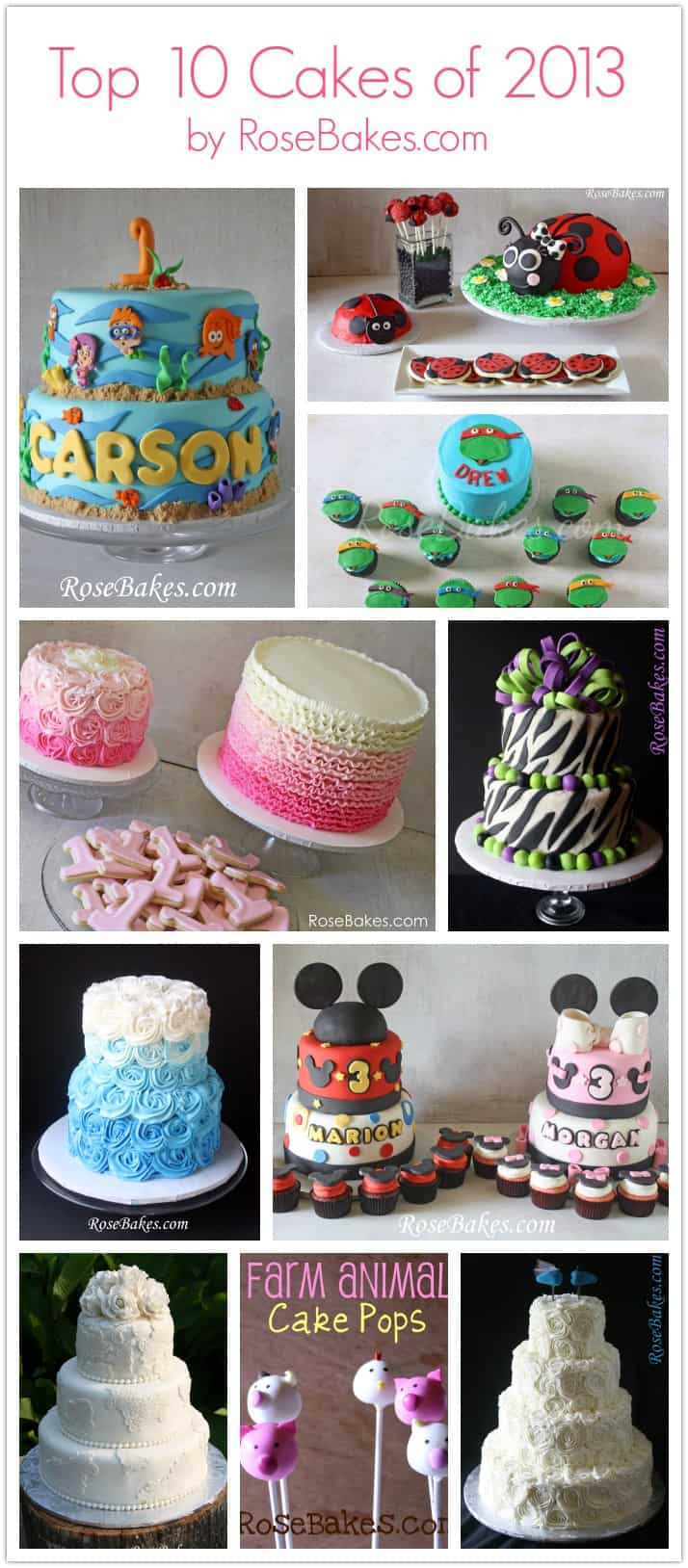 Top 10 Cakes (and Cake Pops) of 2013! Rose Bakes