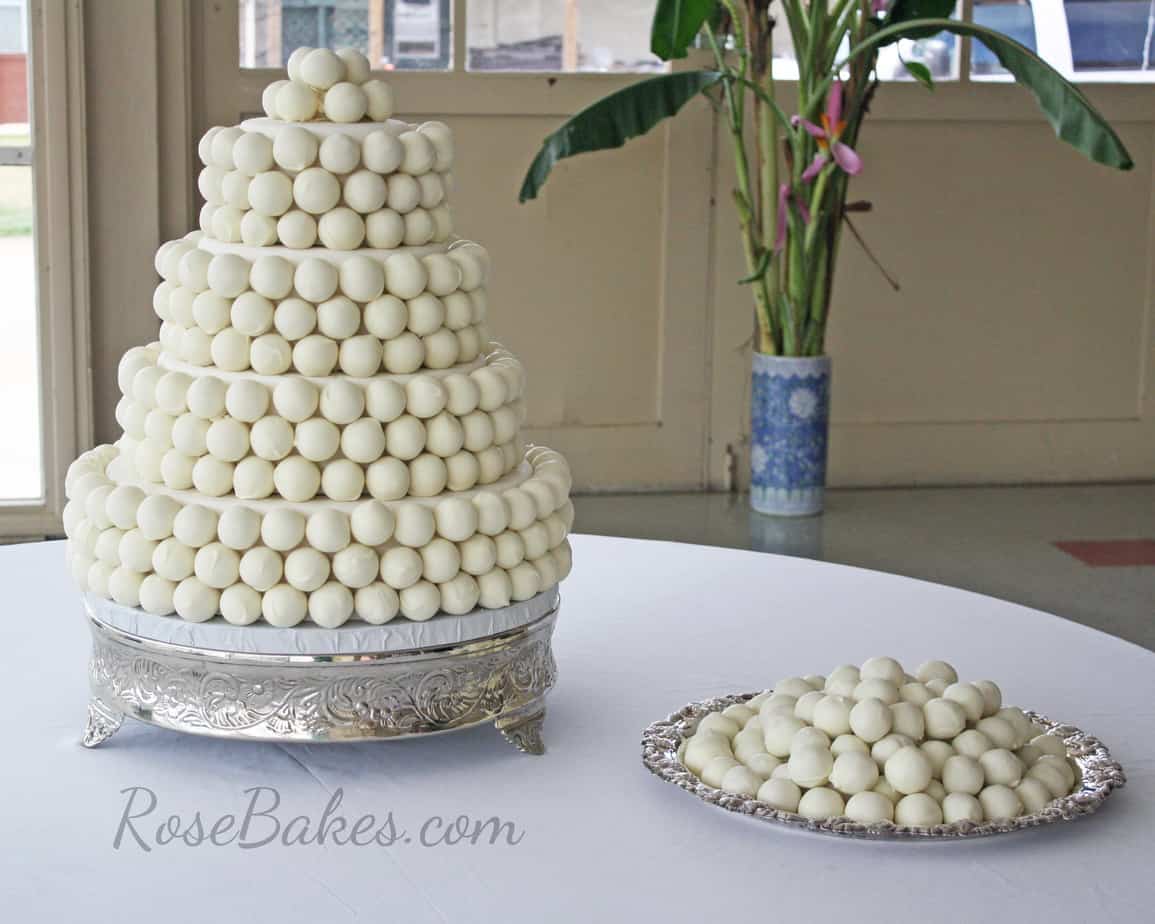 Cake Balls Wedding Cake with Platter