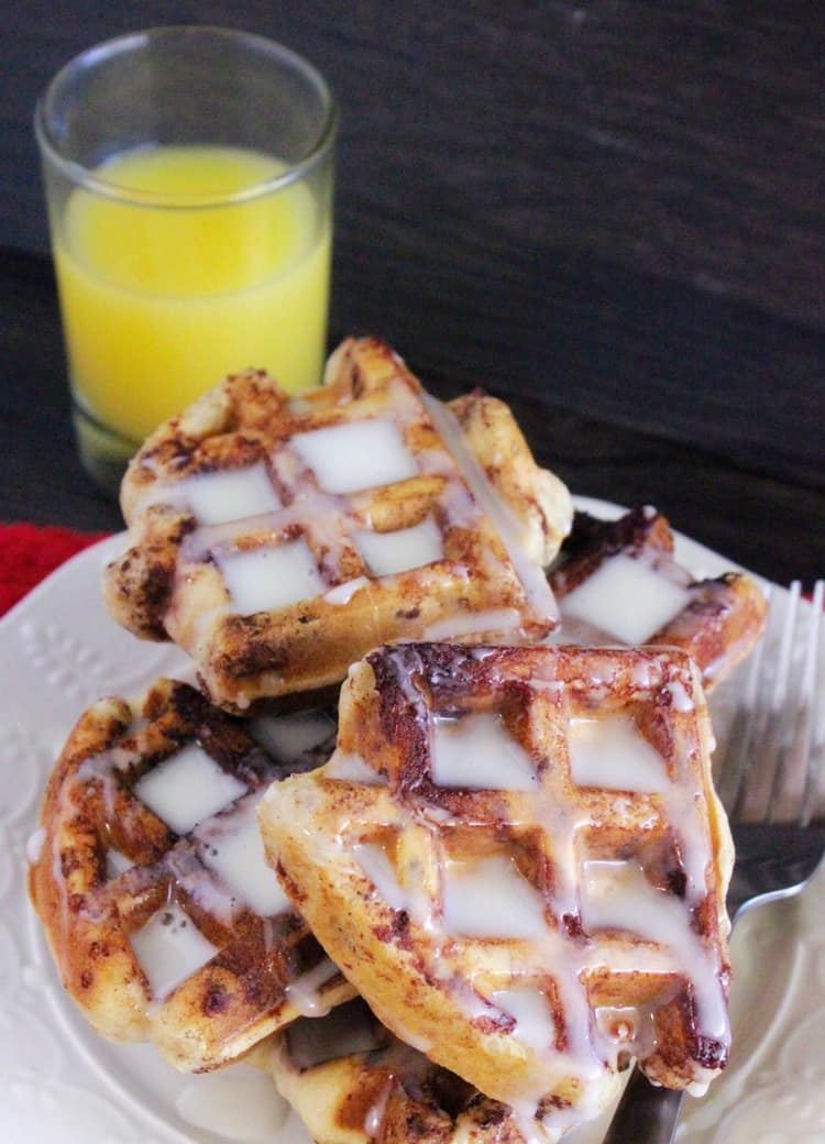 Cinnamon Roll Waffles