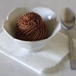 Brownie Frosting in white bowl