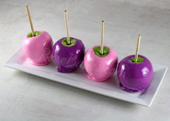 Pink and Purple Candy Apples