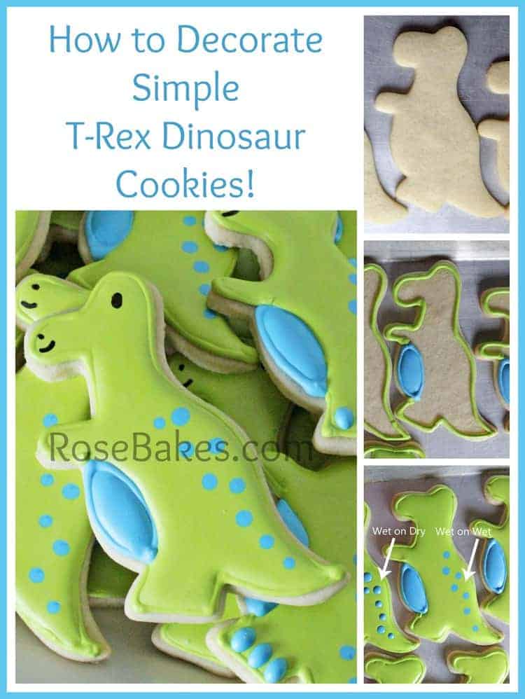 60 Second Sugar Cookie: T-Rex From Adorable Dinosaur Cookie