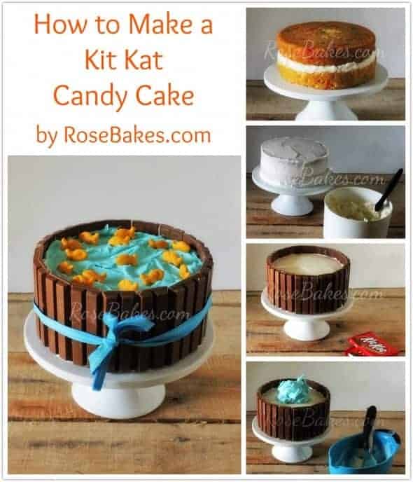 How to Make a Kit Kat Candy Cake Rose Bakes